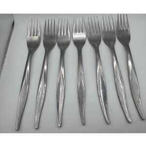 National Stainless Montego Dinner Forks Set of 7 Japan Glossy Flatware NSTMON